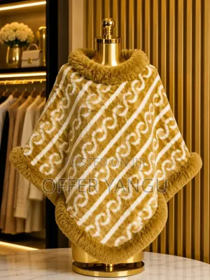 Collar Plaid Cape Poncho