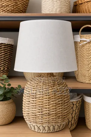 Table Lamp (With Natural Woven Base)