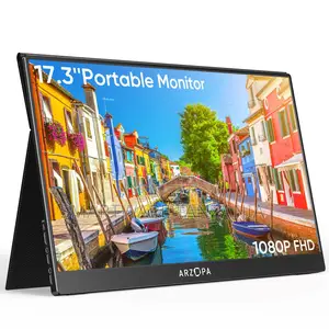 Arzopa 17.3" Portable Monitor - Stunning 1080p FHD Display for Travel