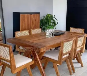 Dinning Table Full Set Viti 6 Mbao Ngumu Mninga Supa