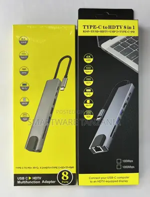 8-in-1 Type-C to HDTV Multifunction Adapter for Seamless Connectivity