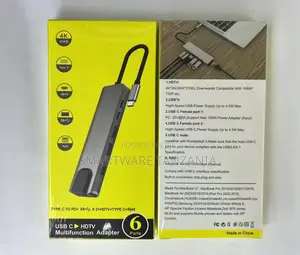 Usb C to HDTV Adapter With 6 Ports for High-Speed Connections