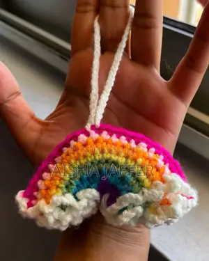 Stuffed Rainbow Keychain Crochet