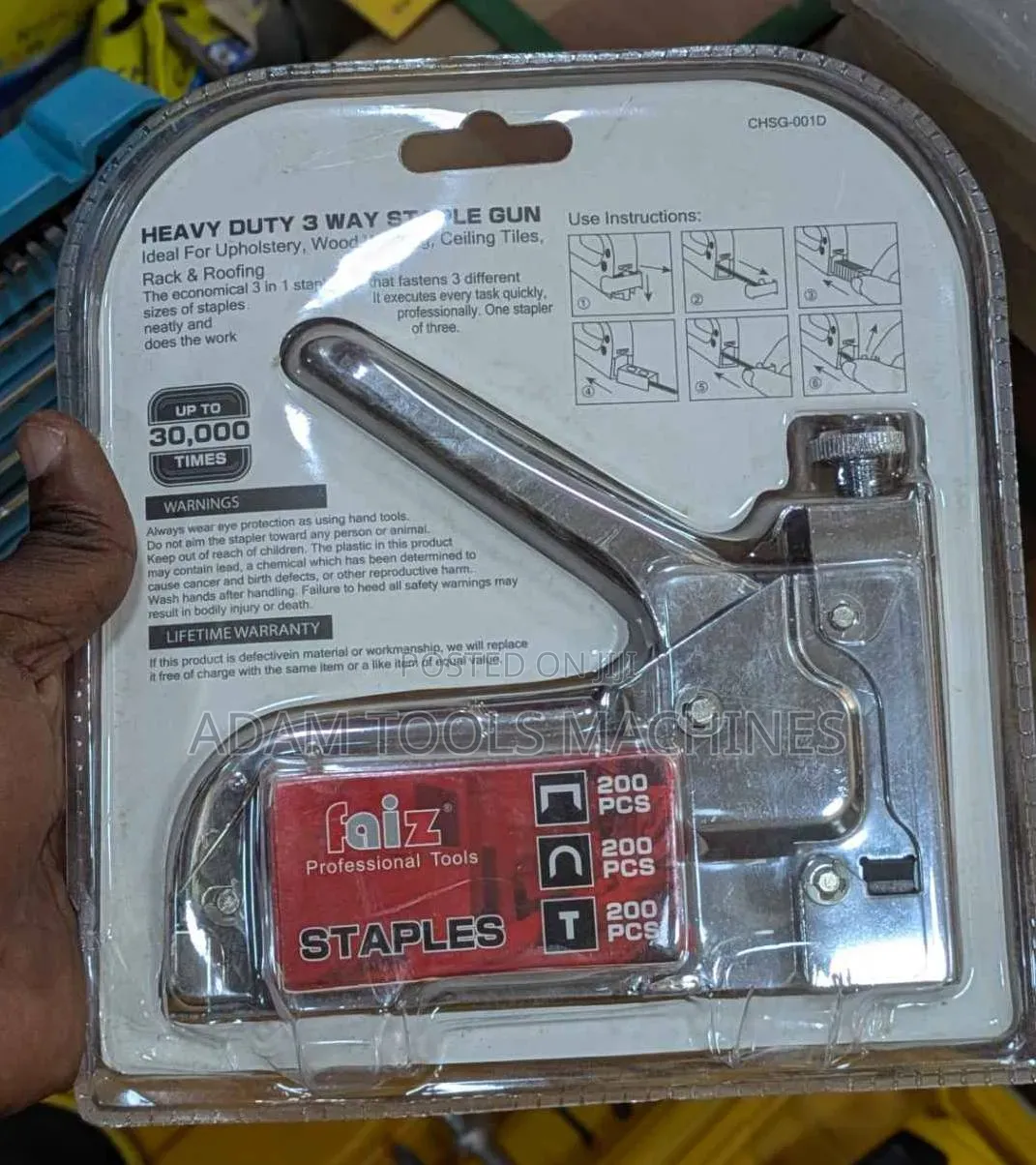 Heavy Duty 3-Way Staple Gun