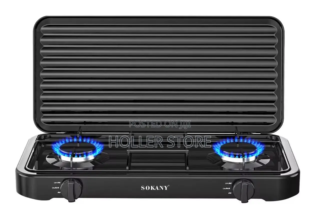 Jiko La Gas Lenye Mfuniko ( Two Stoves )