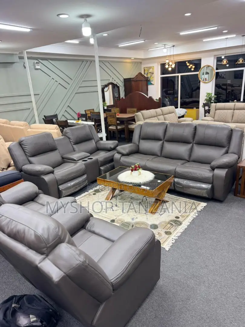 Heavy Leather Sofa 7 Seater