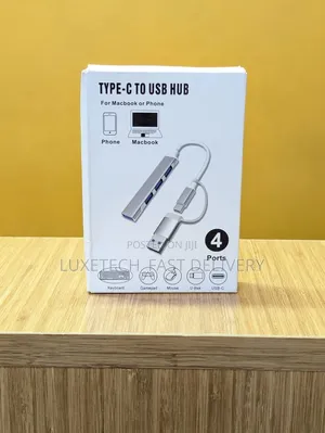 4 Port Type-C to Usb Hub With Usb-a Adapter