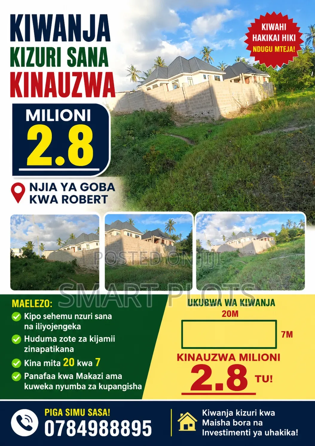 Kiwanja Kizuri Sana Kinauzwa Milioni 2.8 Goba Kwa Robert
