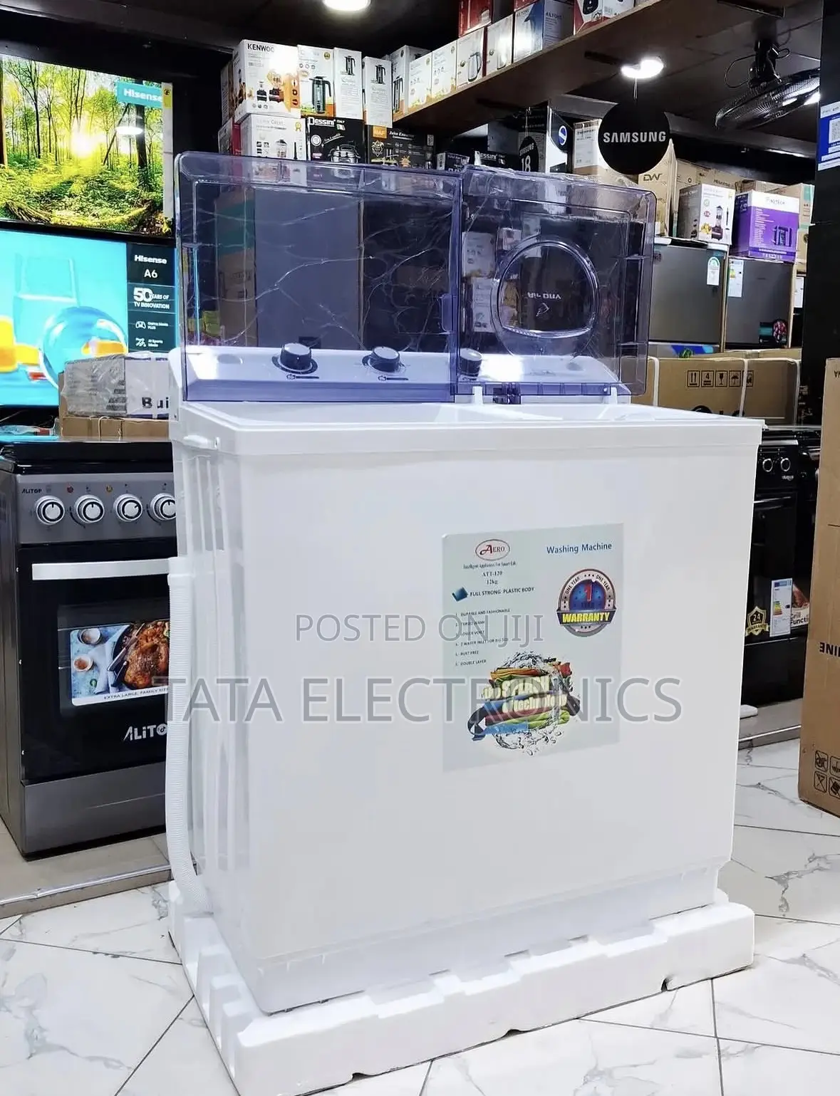 Aero Semi Automatic Twin Tub Washing Machine 16kg | Att-160