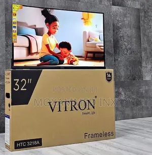 Vitron 32” Frameless Led Smart Tv (Model HTC 3218a)Features a Sleek,