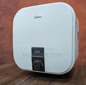 Midea Electric Water Heater 15l .It Features a Front-Mounted Mechan