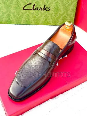 Men's Leather Shoes or Moccasins or Mocca Clarks and De'rossi Brands