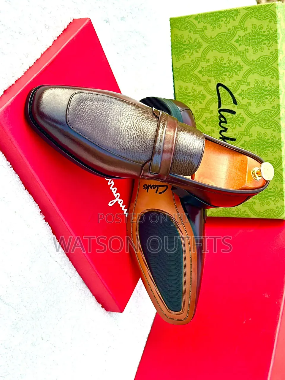 Men's Leather Shoes or Moccasins or Mocca Clarks and De'rossi Brands