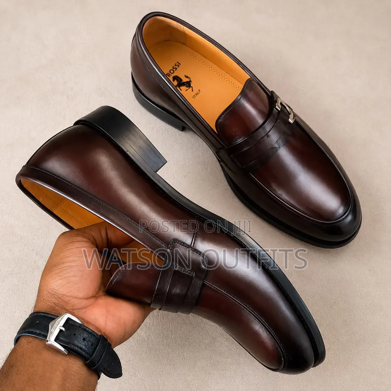 Men's Leather Shoes or Moccasins or Mocca Clarks and De'rossi Brands