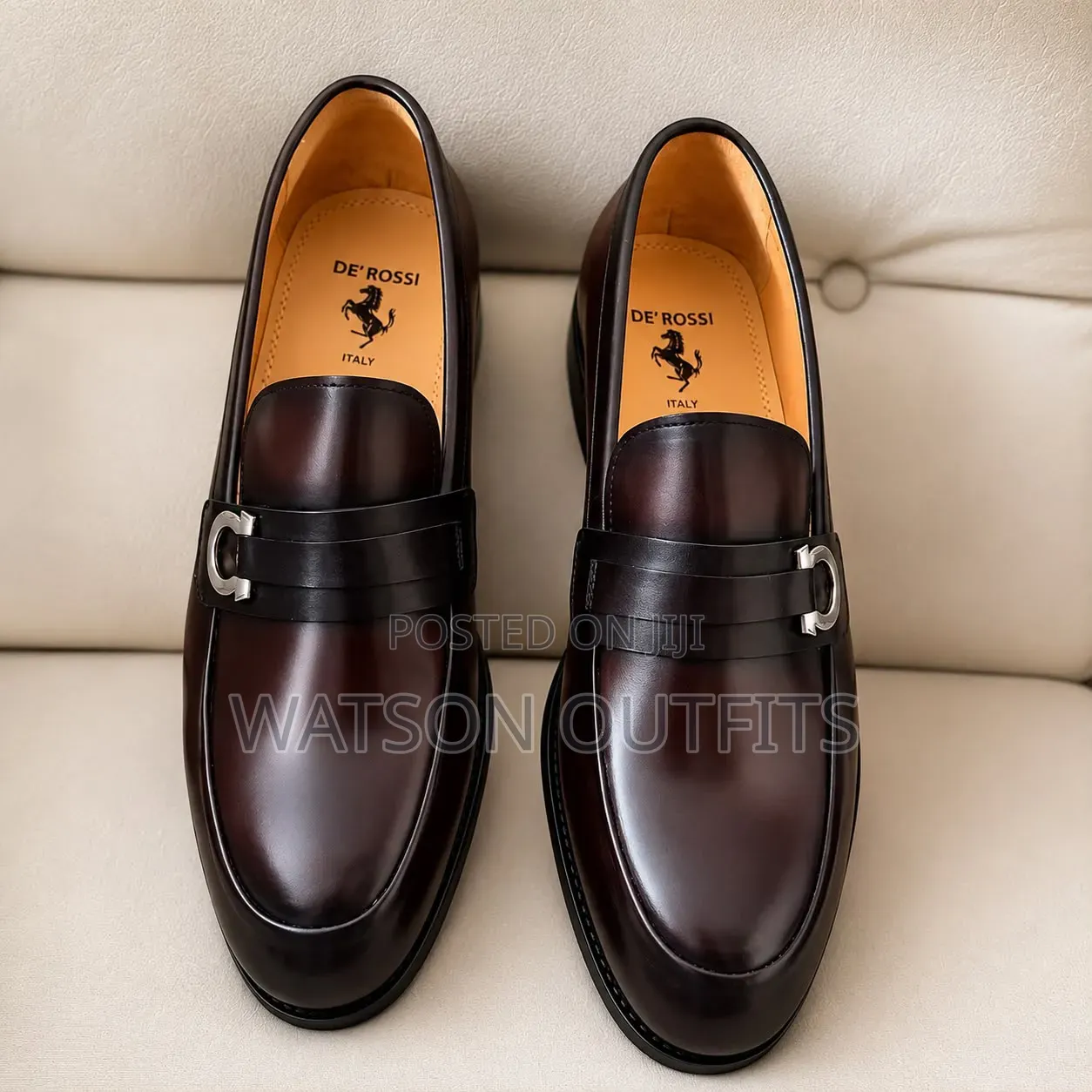 Men's Leather Shoes or Moccasins or Mocca Clarks and De'rossi Brands