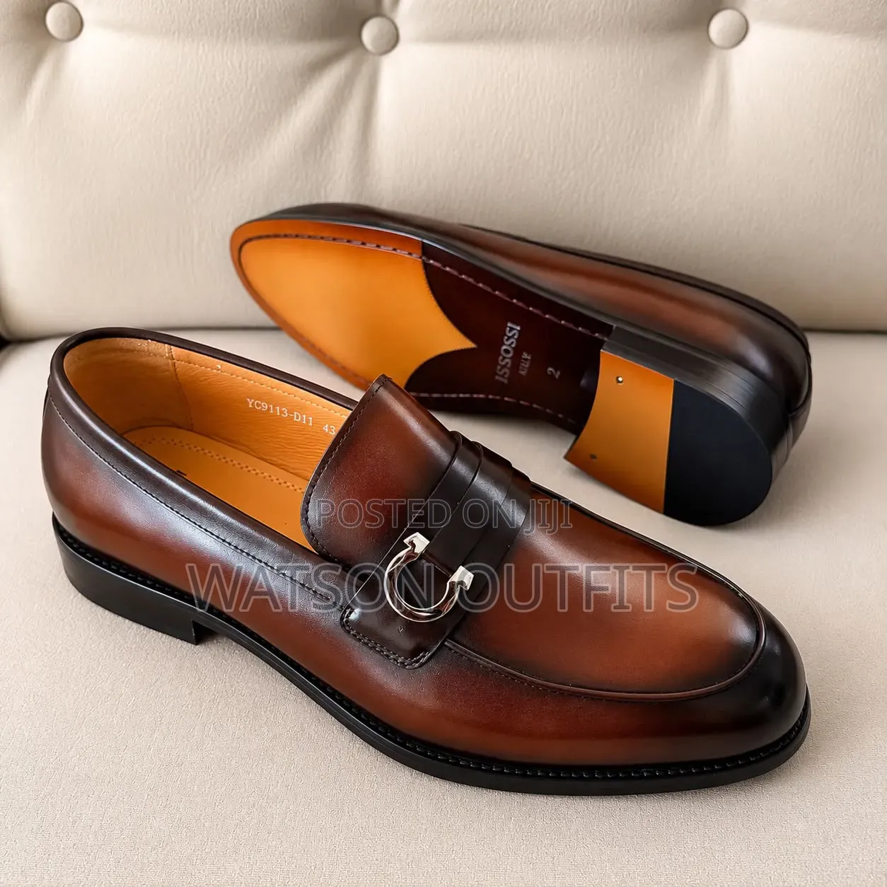 Men's Leather Shoes or Moccasins or Mocca Clarks and De'rossi Brands