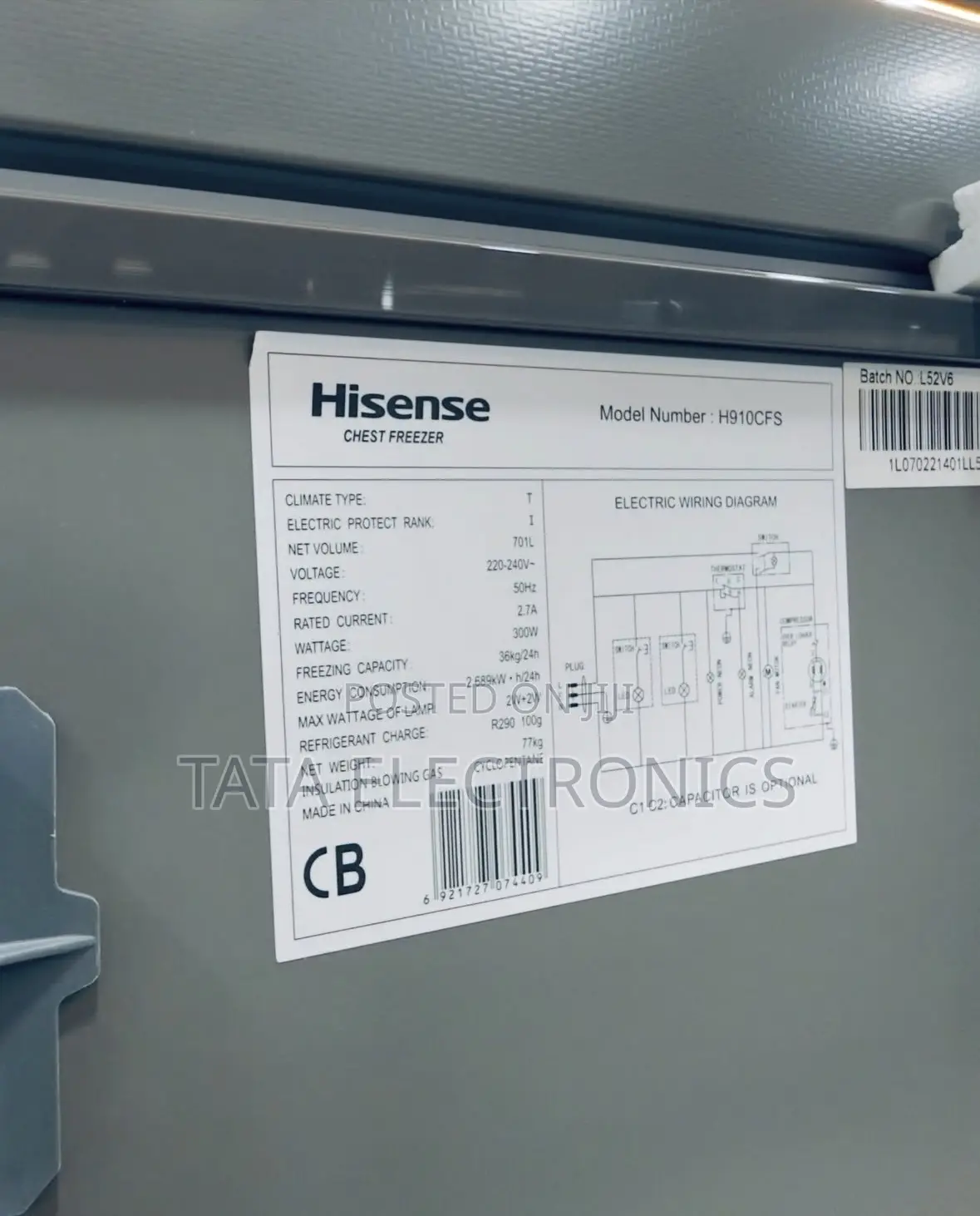 Hisense Double Door Freezer – 701 Liters | H910cfs