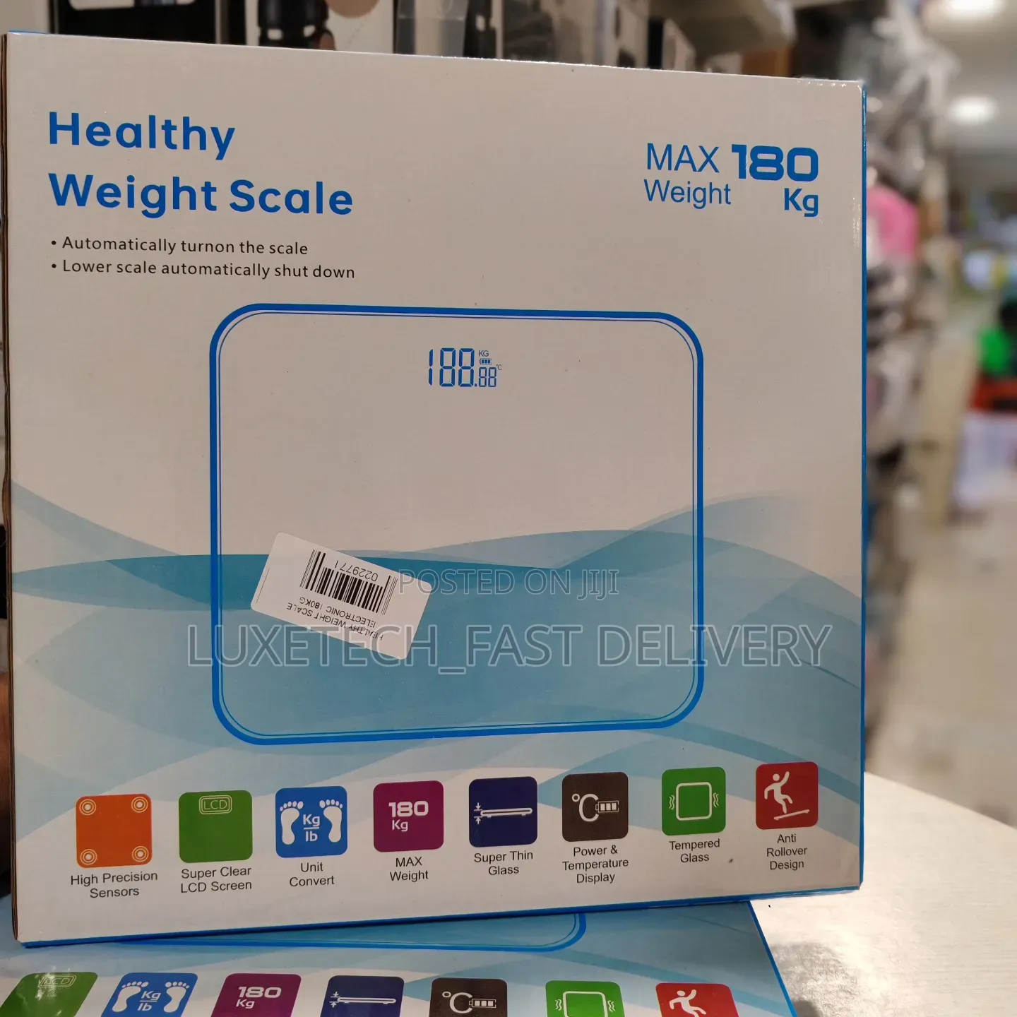 Healthy Digital Body Weight Scale 180kg | Temperature Display