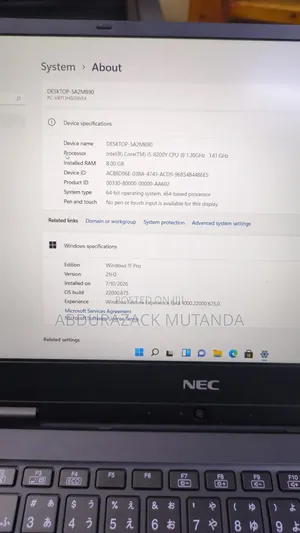 Laptop NEC 8GB Intel Core i5 SSD 128GB