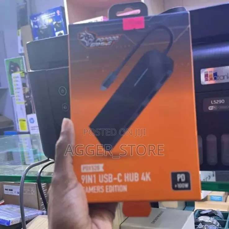 Porodo Gaming 9in1 Usb-C Hub Gamers Edition