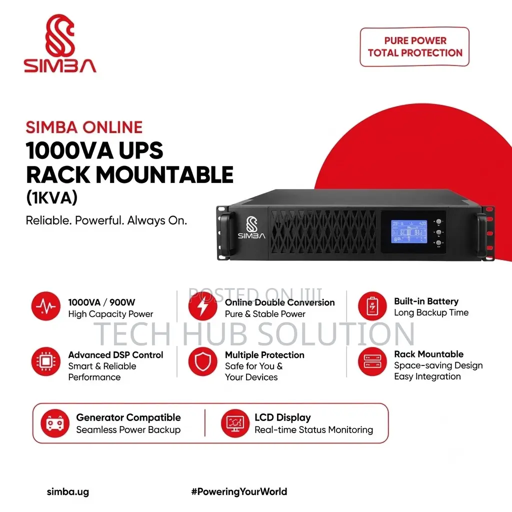 Simba Online Ups 1000va Sg1krts Rackmount With Rail Kit