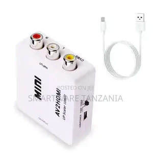 Mini Av To Hdmi Video Converter With Usb Power Cable - 1080p Upscaling