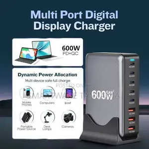 Power Up Multiple Devices With The 600w Multi Port Digital Charger