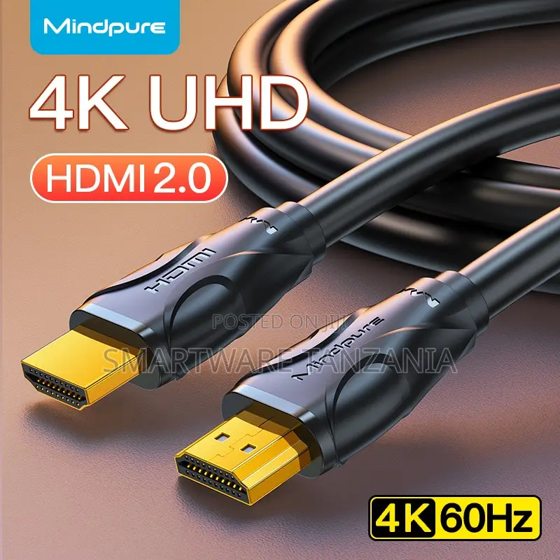 High-speed Mindpure Uhd Hdmi 2.0 Cable For Crisp Video Quality