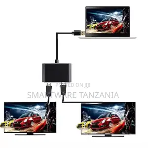 Dual Hdmi Splitter Cable For Connecting Two Tvs To One Laptop