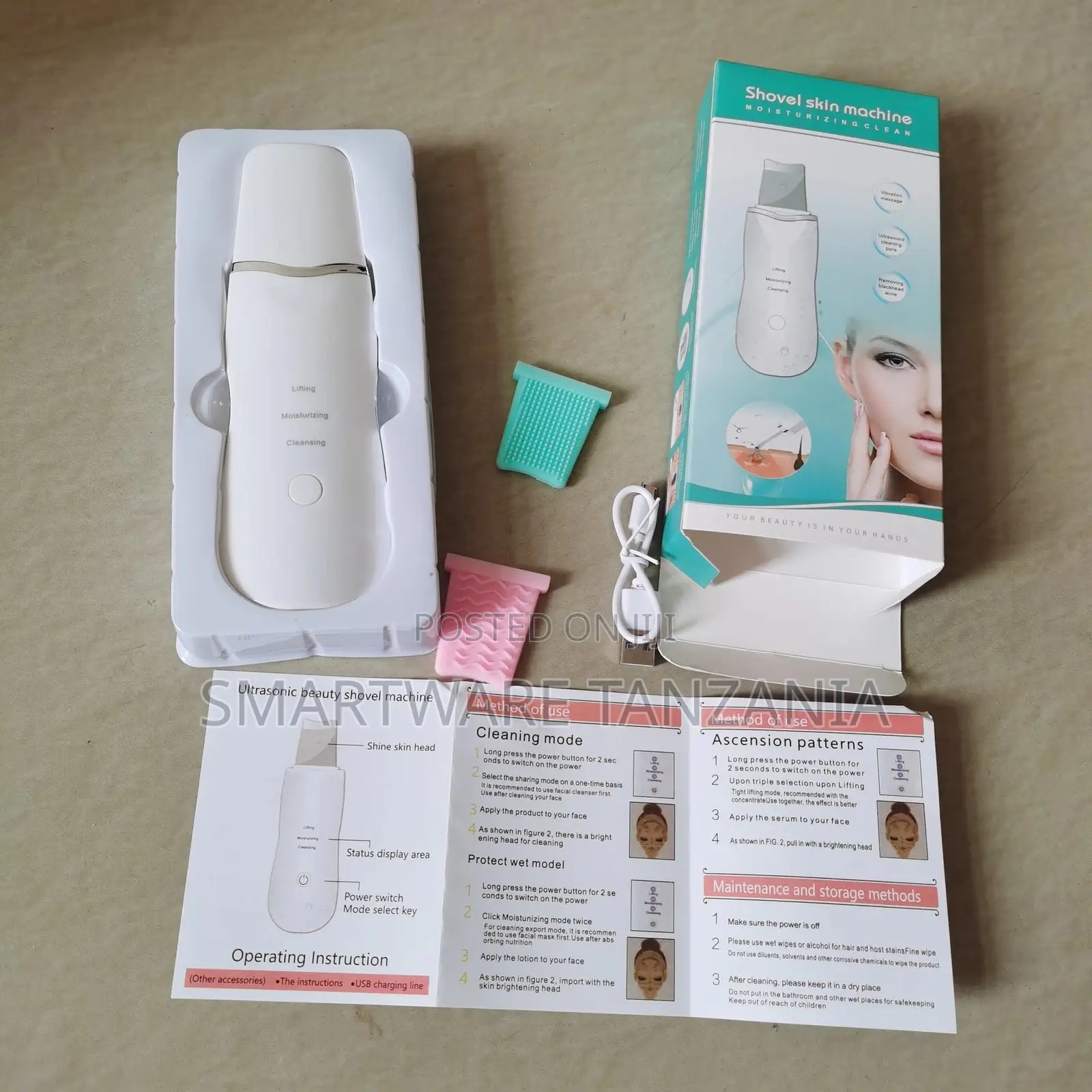 White Heads and Blackhead Removal Tool Facial Kit Skin Scrubber
