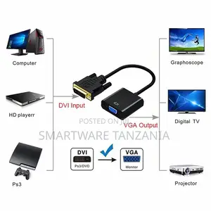 High-Quality Dvi to Vga Adapter for Computers, Tvs, and Projectors