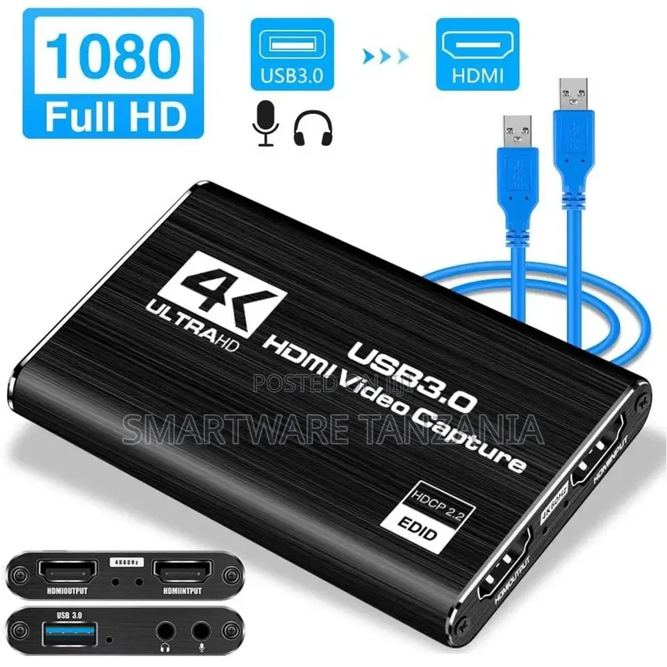 Hdmi Video Capture Card Usb3.0 Hd Live Game Recorder Streaming Box