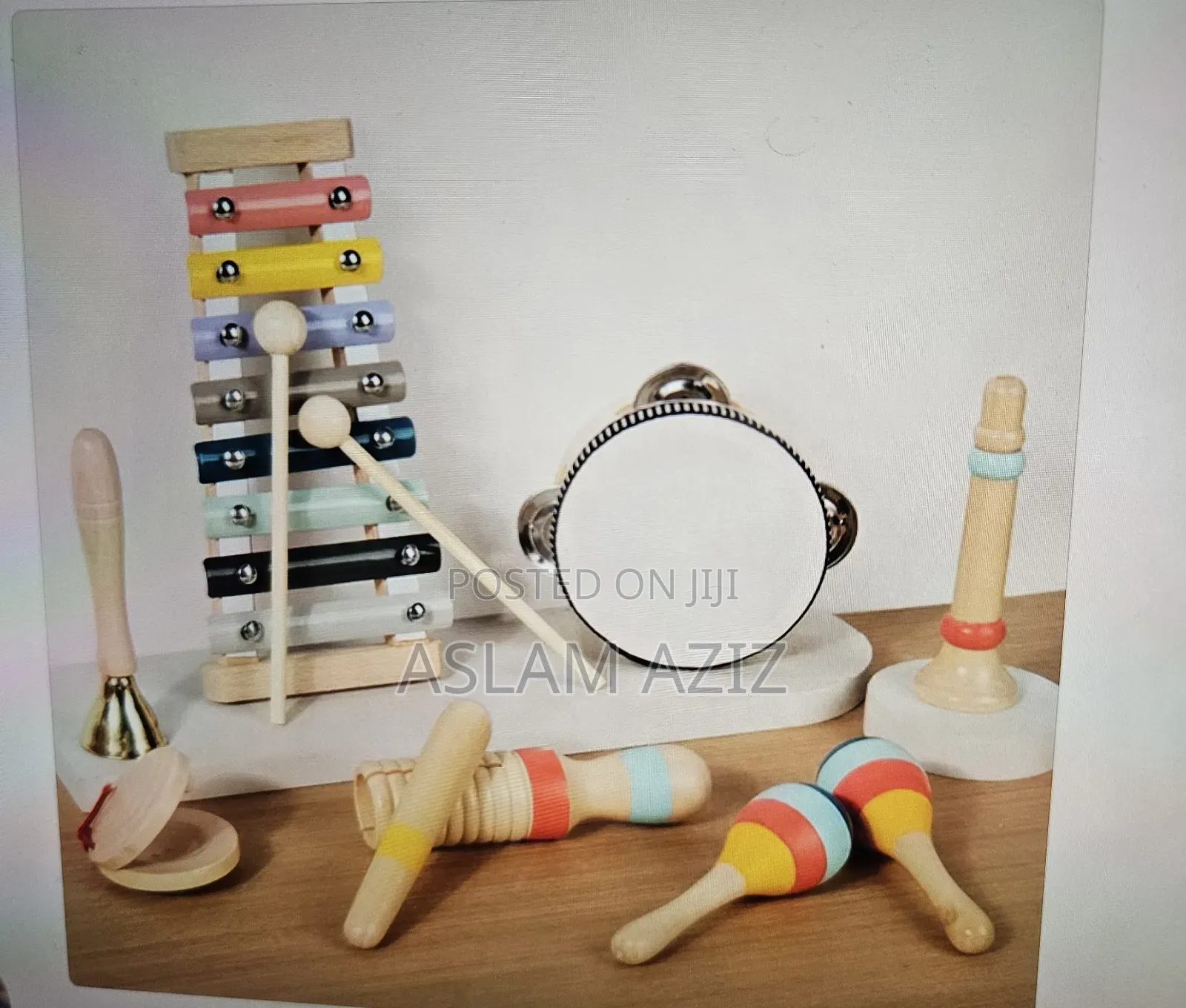 Wooden Musical Instrument Set(Band Set for Kids 8pcs)