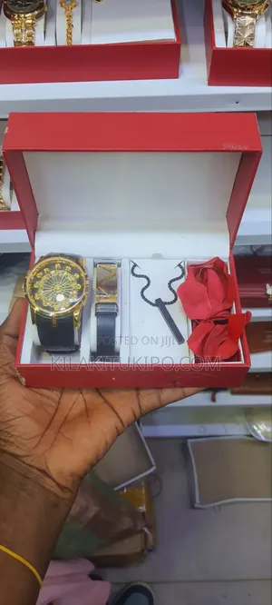 Gucci 5 In1 Watch Bracelet Necklace Ring Ear Ring