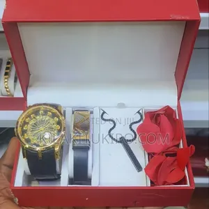 Gucci 5 In1 Watch Bracelet Necklace Ring Ear Ring