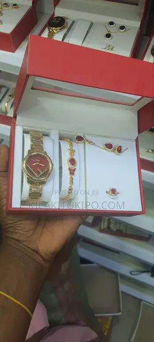 Fendi- Watch Bracelet Necklace Ring Ear Ring 5in 1