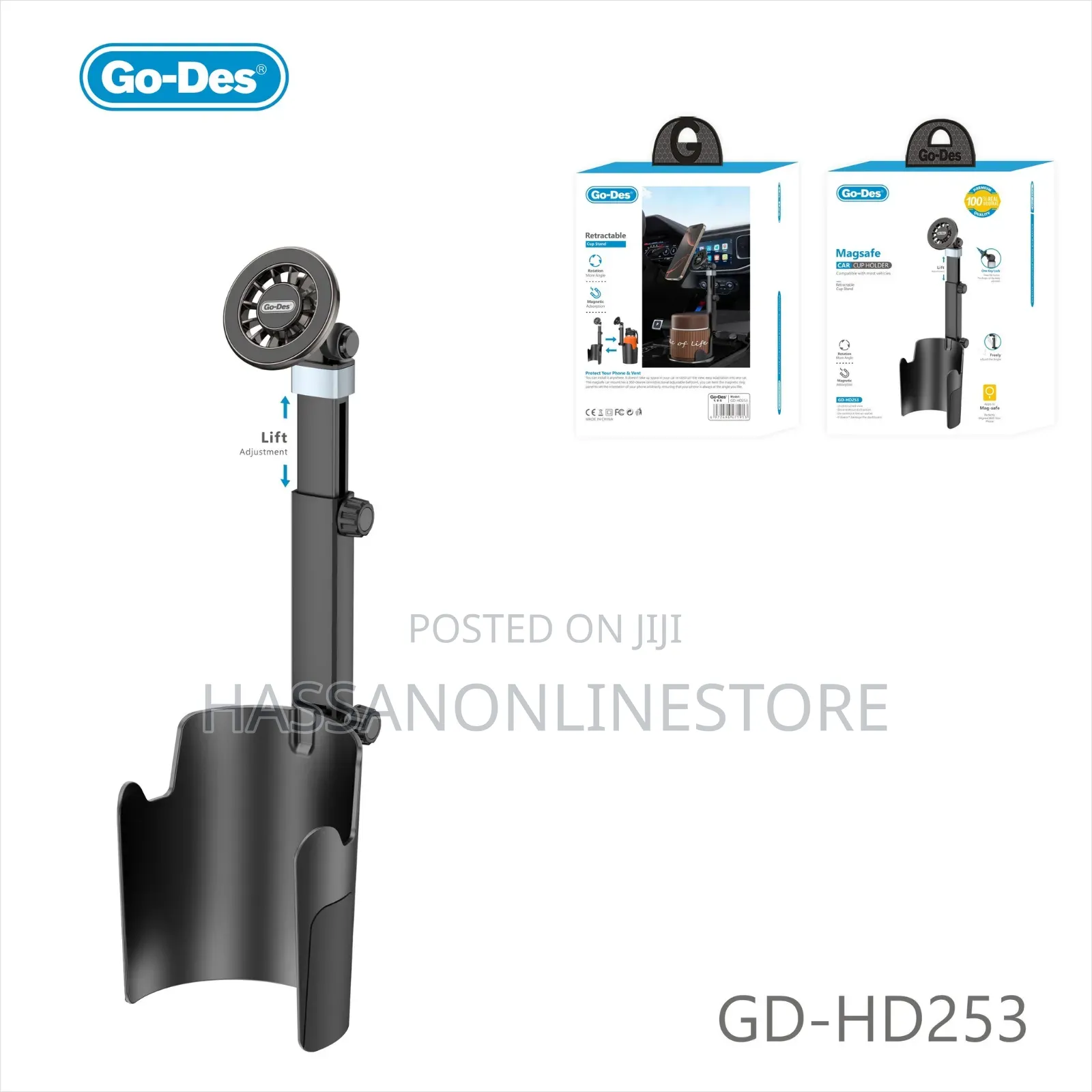 Go-Des Gd-Hd253 Magsafe Magnetic Car Cup Holder