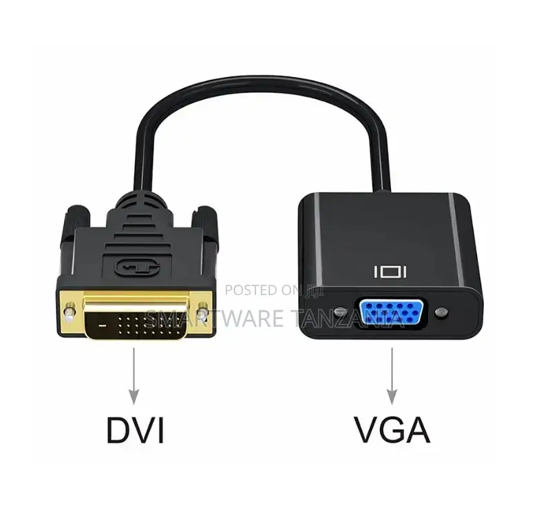Dvi To Vga Adapter Cable For Clear Video Output And Easy Connectivity