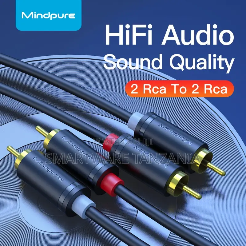 Mindpure Hifi Audio 2 Rca to 2 Rca Cable for Premium Sound Experience