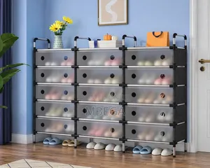 6-layers Tripple Row Design Shoe Rack* Dimensions:120*28*110cm
