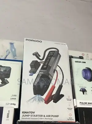 Porodo Ignatov Jump Starter Air Pump With Handheld Vacuum