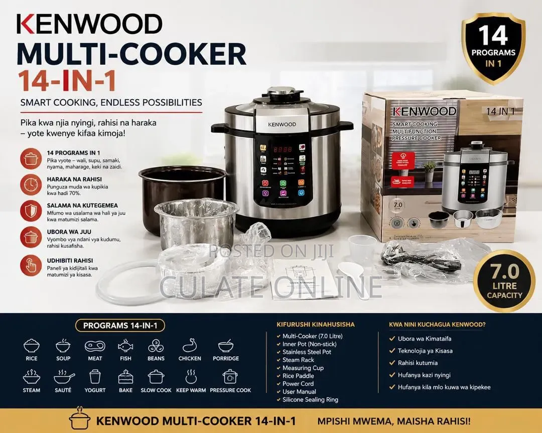 7ltrs 14 in 1 Kenwood Pressure Cooker