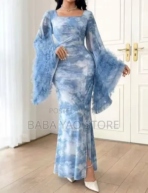 African Style Long-Sleeved Breathable Floor-Length Dresses