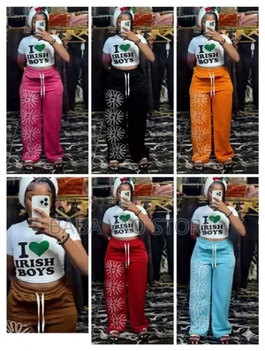 2pcs Women's Clothes Trousers and Top Suits