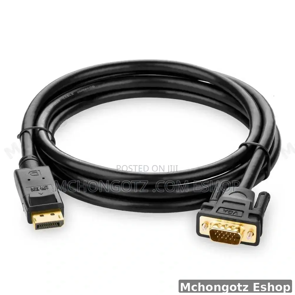 Displayport To Vga Cable 1.5m (1080p, Male To Male)
