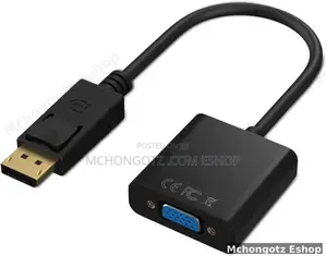 Displayport (Dp) To Vga Adapter Converter (1080p)