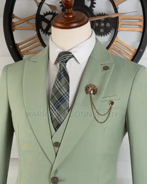 Mint Green 3-Piece Luxury Suit