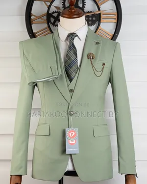 Mint Green 3-Piece Luxury Suit