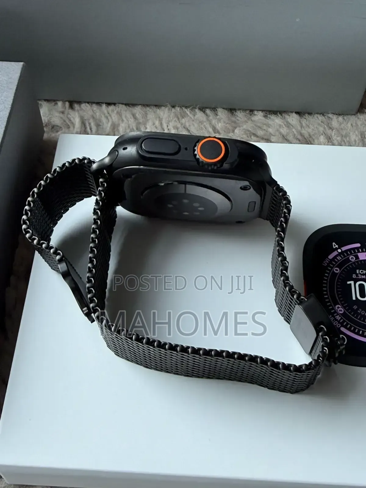 Black Titanium Case With Black
Titanium Milanese Loop Watch Ultra 3