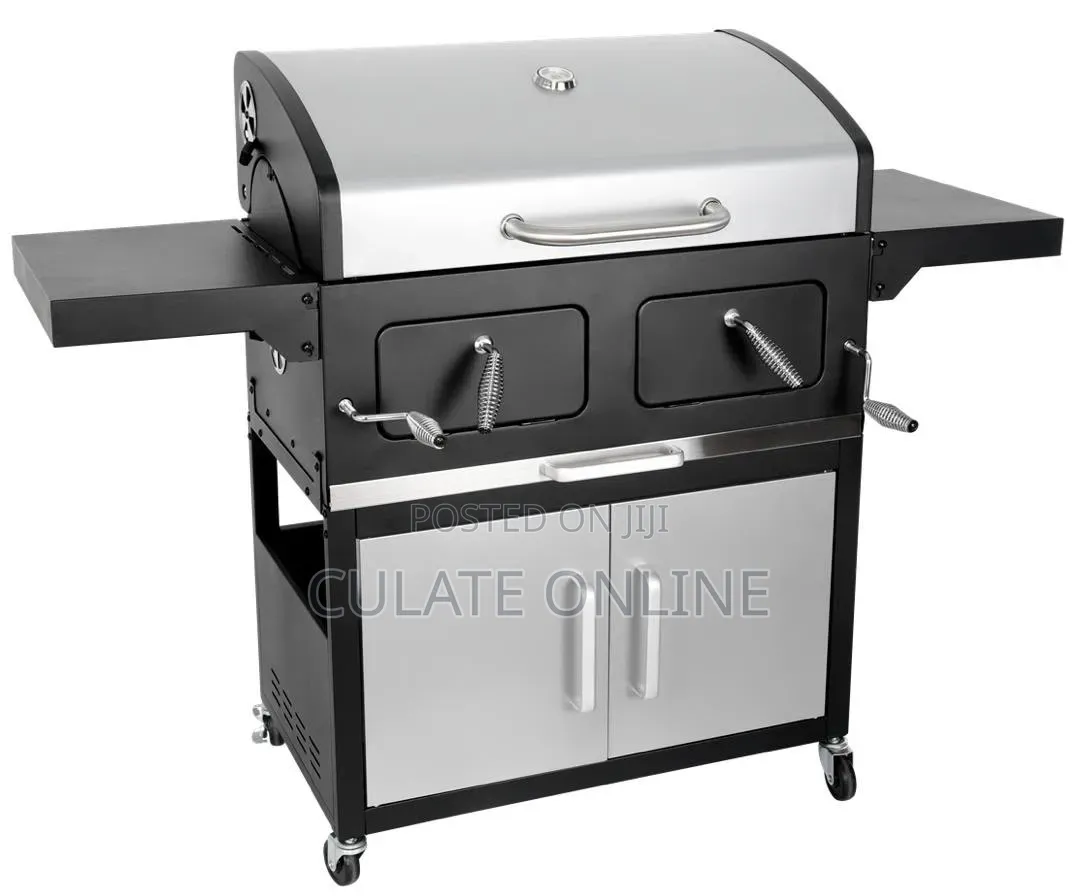 Outdoor Charcoal Bbq Grill With Troley